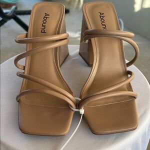 Abound Tan Strappy Heels